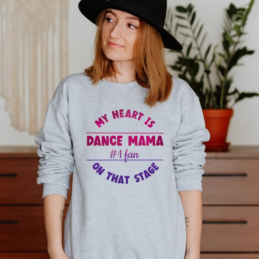 This is a perfect Mother's Day gift sweater that symbolizes every empowered mother and how they really love dancing. They can wear them to their next dance lessons, dance training, Zumba sessions and they can even wear them every day. Dance Mom Crew Shirt