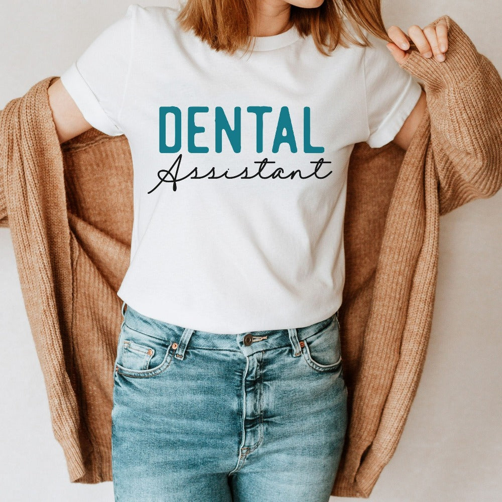 Dental Assistant Gifts, Dental Hygiene T-Shirt, Dentist Assistant Shirt, RDN Dental Gift for Women, Mom Daughter Aunt Dental Apparel