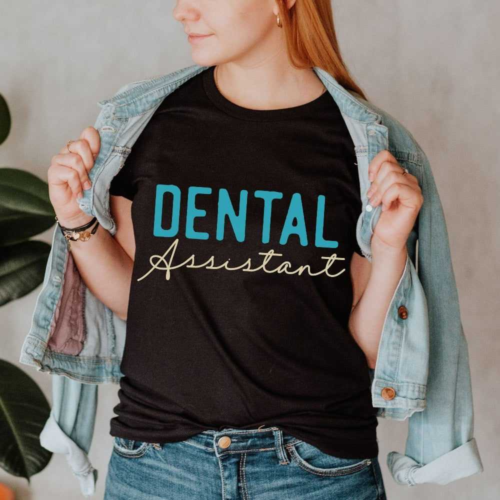 Dental Assistant Gifts, Dental Hygiene T-Shirt, Dentist Assistant Shirt, RDN Dental Gift for Women, Mom Daughter Aunt Dental Apparel