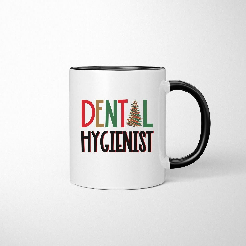 Dental Hygienist Christmas Gifts, Dental School Holiday Mug, Dentist Assistant Christmas Mug, Dental Clinic Christmas Cup, Xmas Mugs