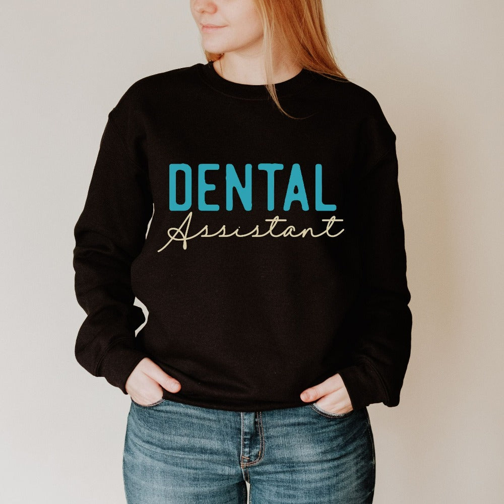 Dental Sweatshirt for Women, RDA Birthday Gift Ideas, Dental Hygiene Crewneck Sweatshirt, Dental Clinic Sweater for Staff Squad Crew