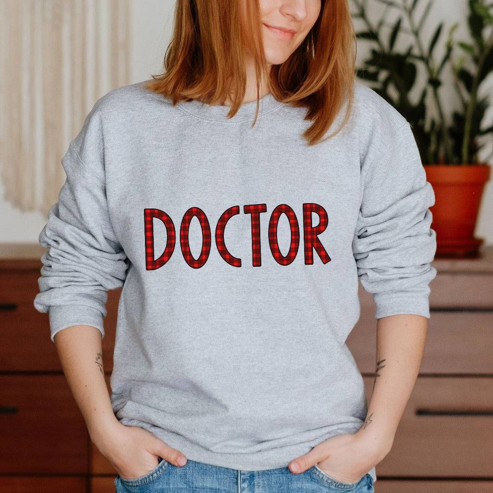 Doctor Christmas Gift, Future Doctor Christmas Sweatshirt, Holiday Sweater for Favorite Doctor, Doctor Xmas Top, Christmas Party Tee