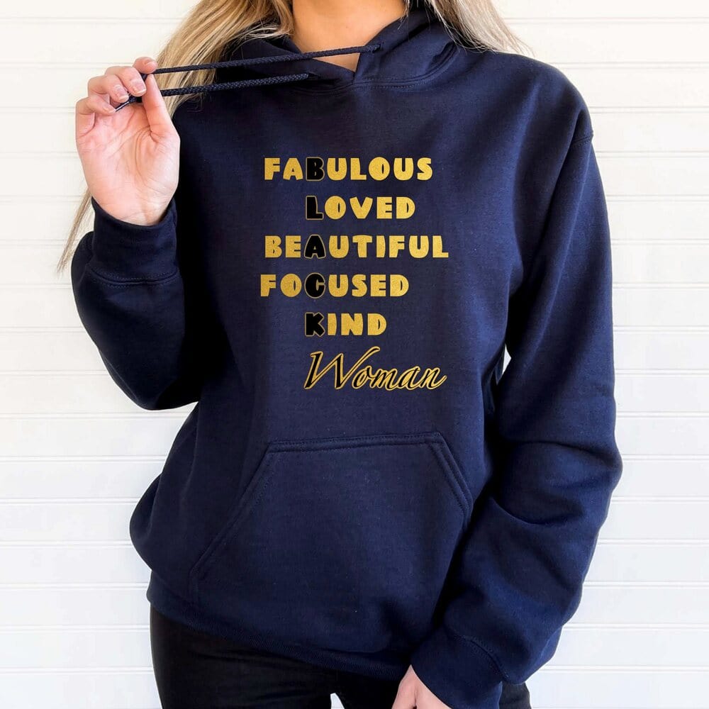 This Empowering Black Woman Hooded Sweatshirt gift idea for a friend, best friend, mom, wife, or coworker for Mother’s Day or Black History Month. It gives a perfect fit for occasions like Thanksgiving, Valentine’s Day, Birthday, Autumn, and Pumpkin Fall.
