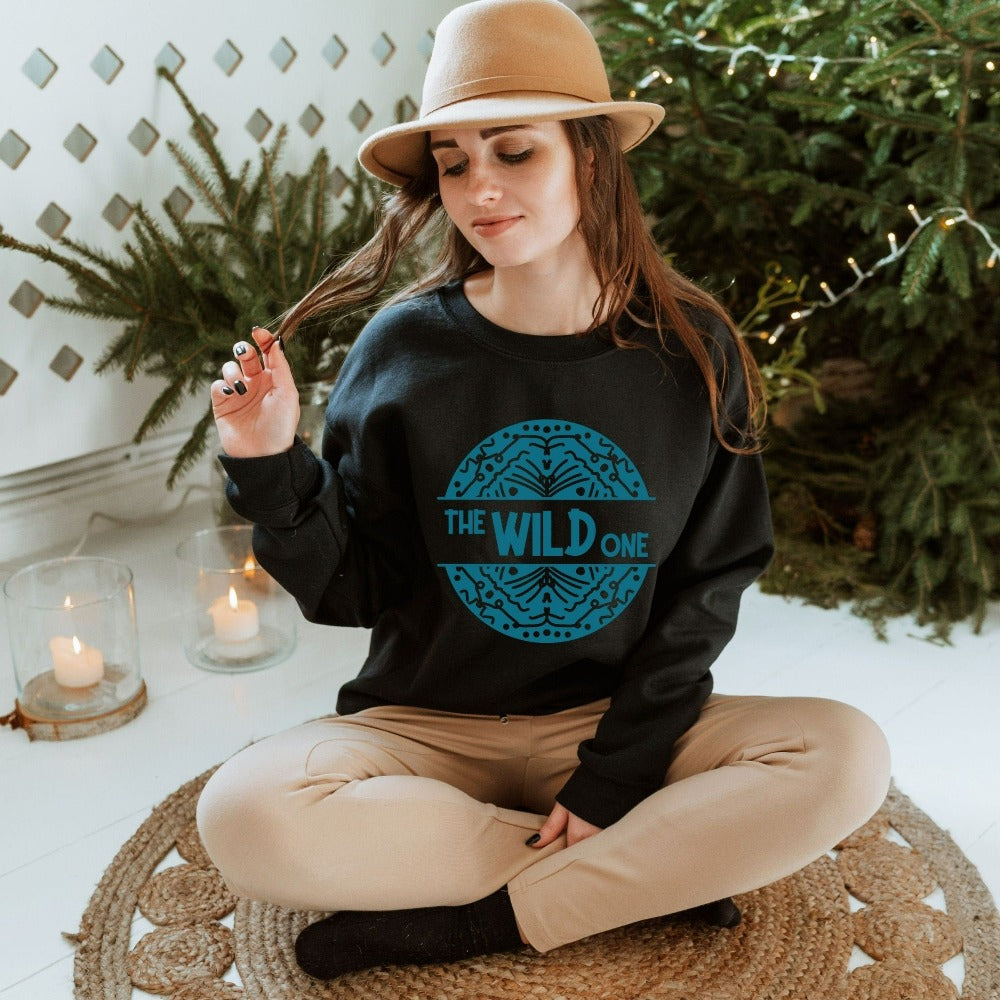 Live on the wild and adventurous side with this unique graphic giftable sweatshirt. Perfect for family outdoor expeditions, family reunion, girls trip, fun night out or for watching a western flick on your couch. Memorable birthday, Christmas holiday or Thanksgiving gift idea.