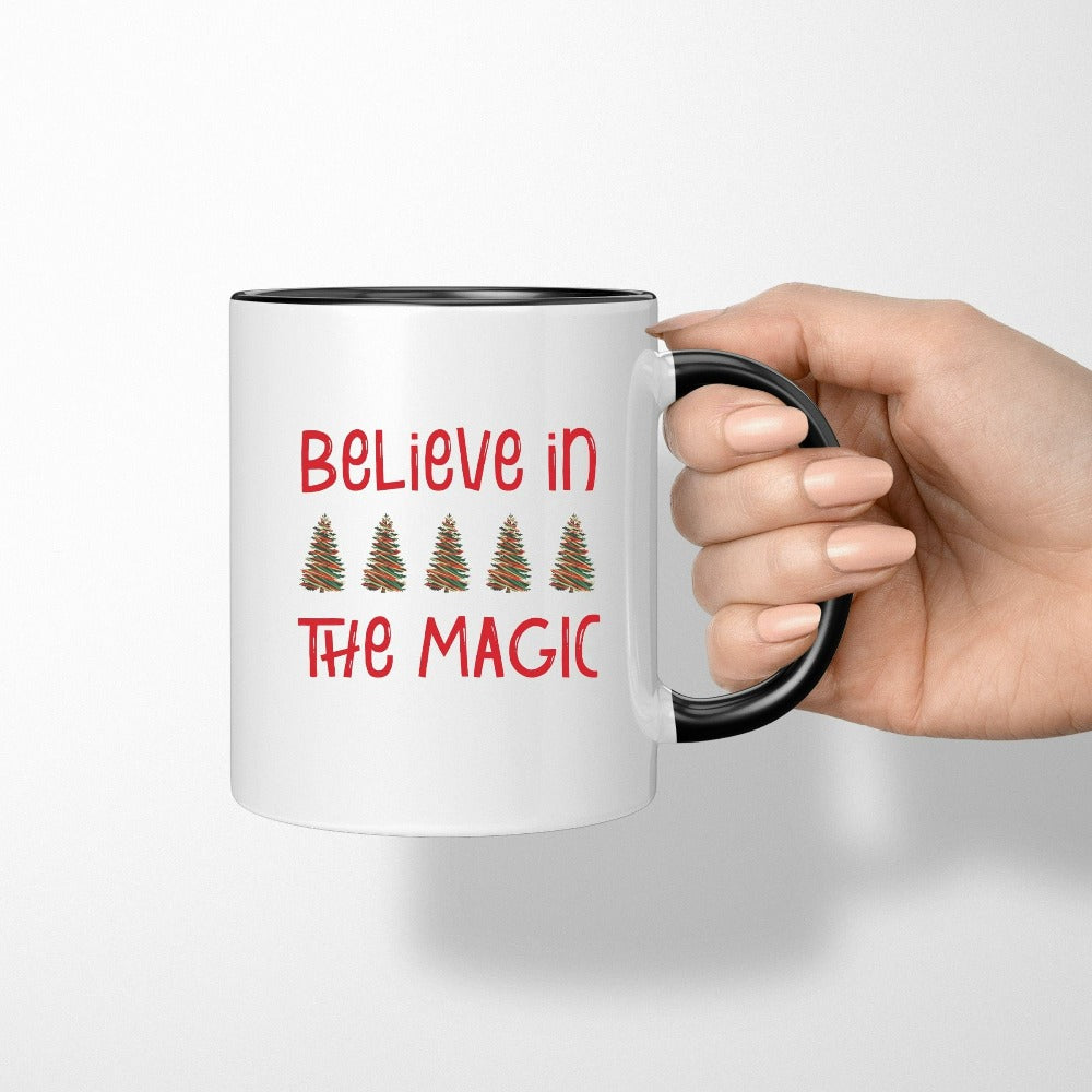 Family Christmas Mug, Believe Santa Cup, Christmas Coffee Mug, Teacher Holiday Mug, Magical Gift for Christmas, Campfire Mug for Xmas, Xmas Gift