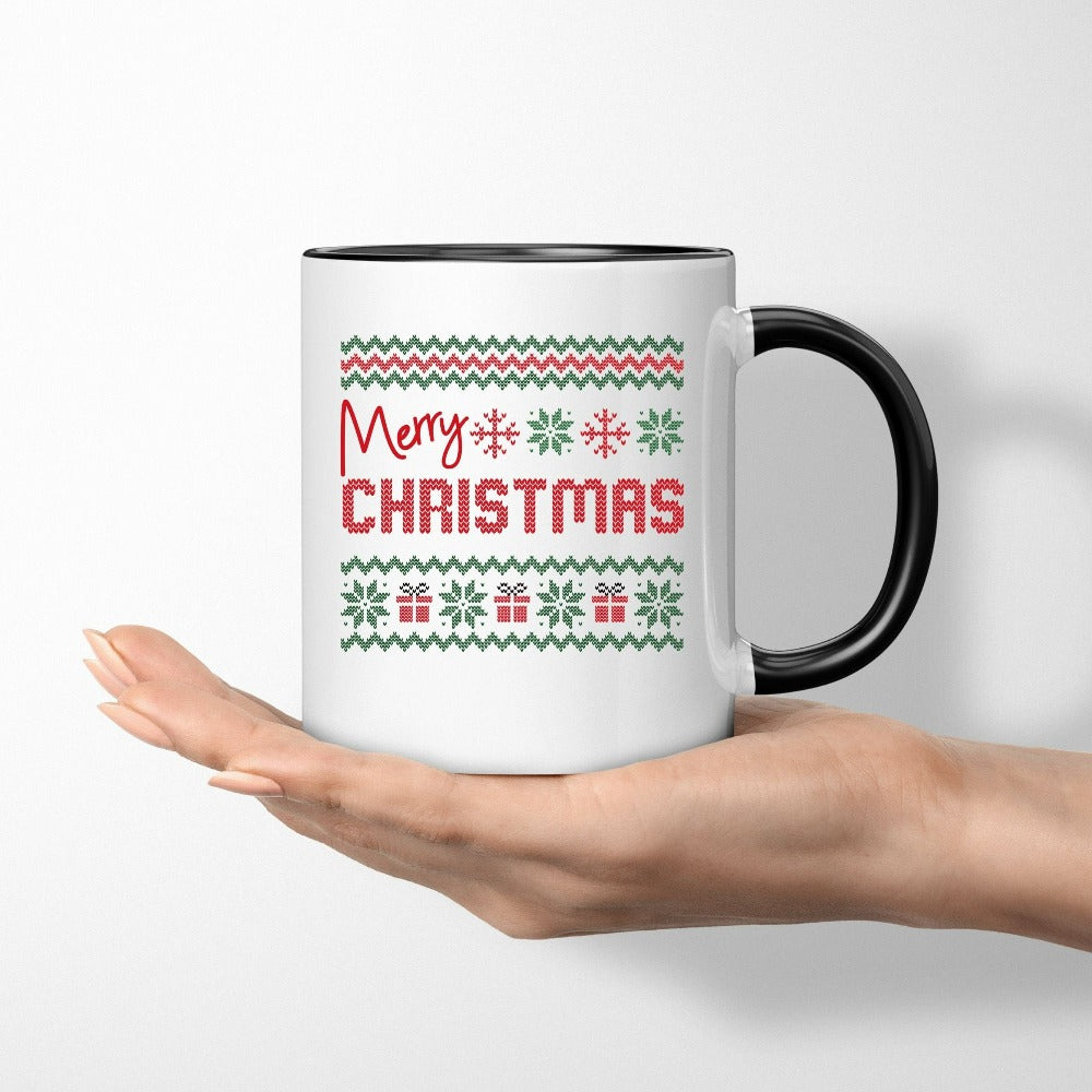Family Christmas Mug, Merry Christmas Coffee Mug, Xmas Campfire Cup, Holiday Mug for Mom Wife, Cute Christmas Gift, Hot Chocolate Mug