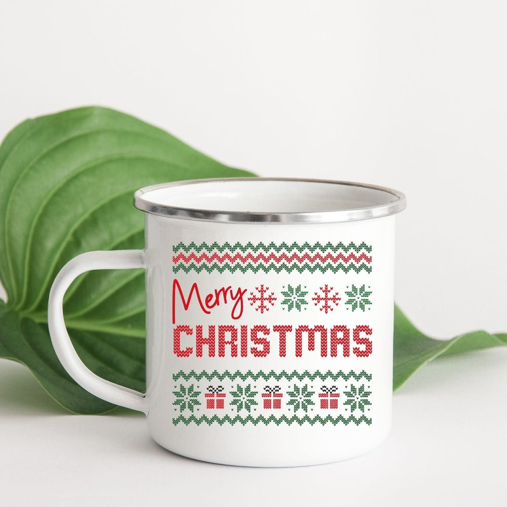 Family Christmas Mug, Merry Christmas Coffee Mug, Xmas Campfire Cup, Holiday Mug for Mom Wife, Cute Christmas Gift, Hot Chocolate Mug