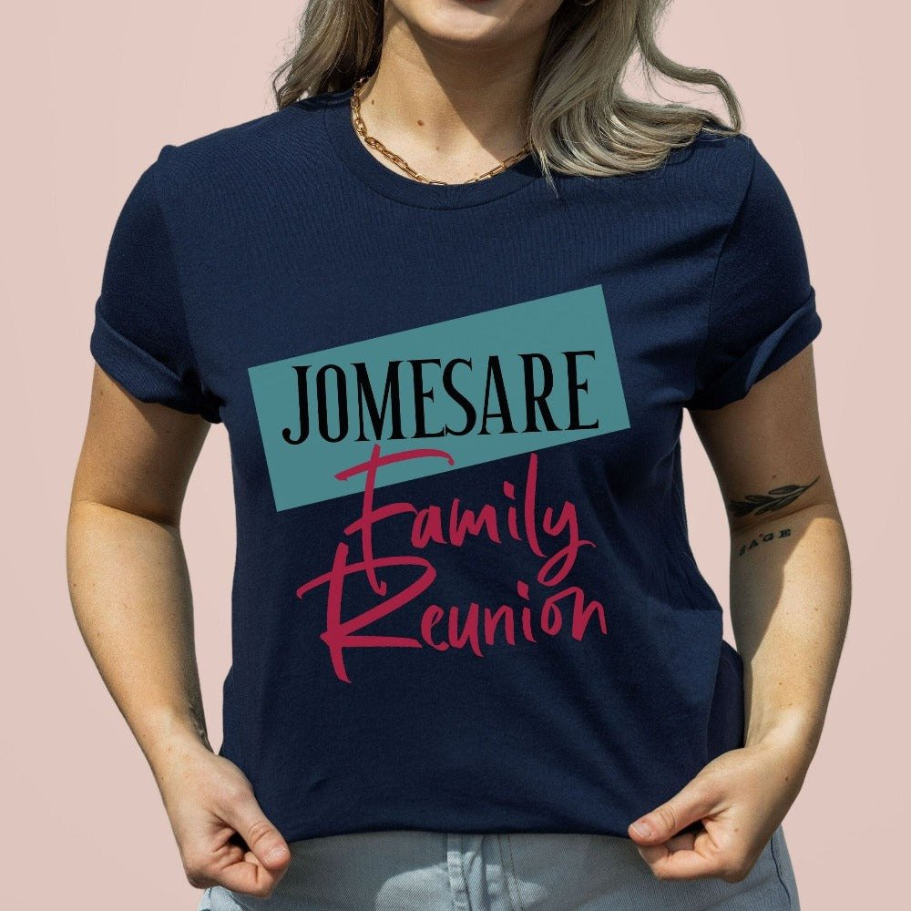 Jonomea Family Reunion Colorblock Customized T-Shirt Navy / Adult-Large