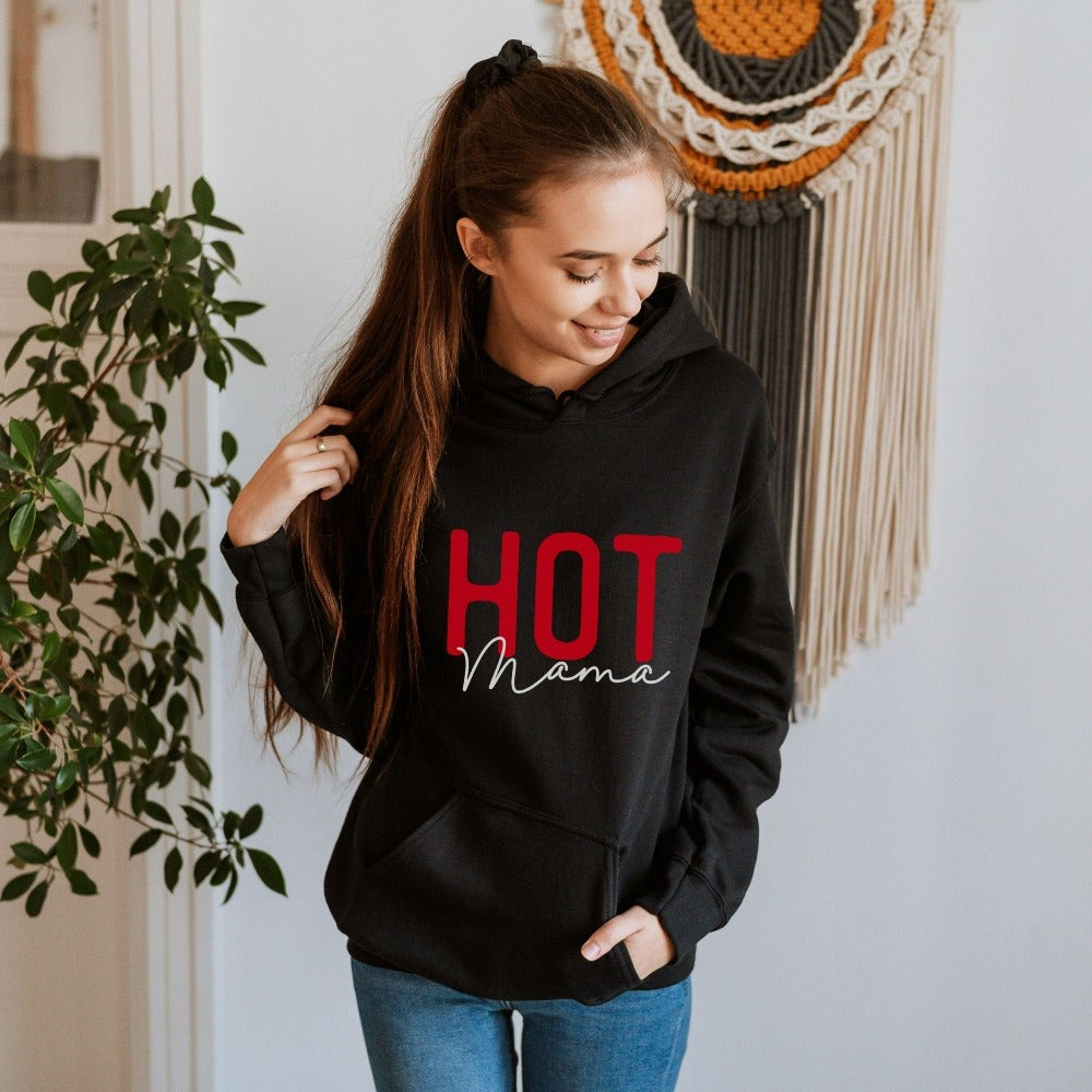 This funny hot mama sweatshirt is perfect for vacations, summer break or family trip to celebrate the new mom or motherhood in general. Perfect body positive self-confidence birthday shirt present for mom, grandma, daughter or friend.