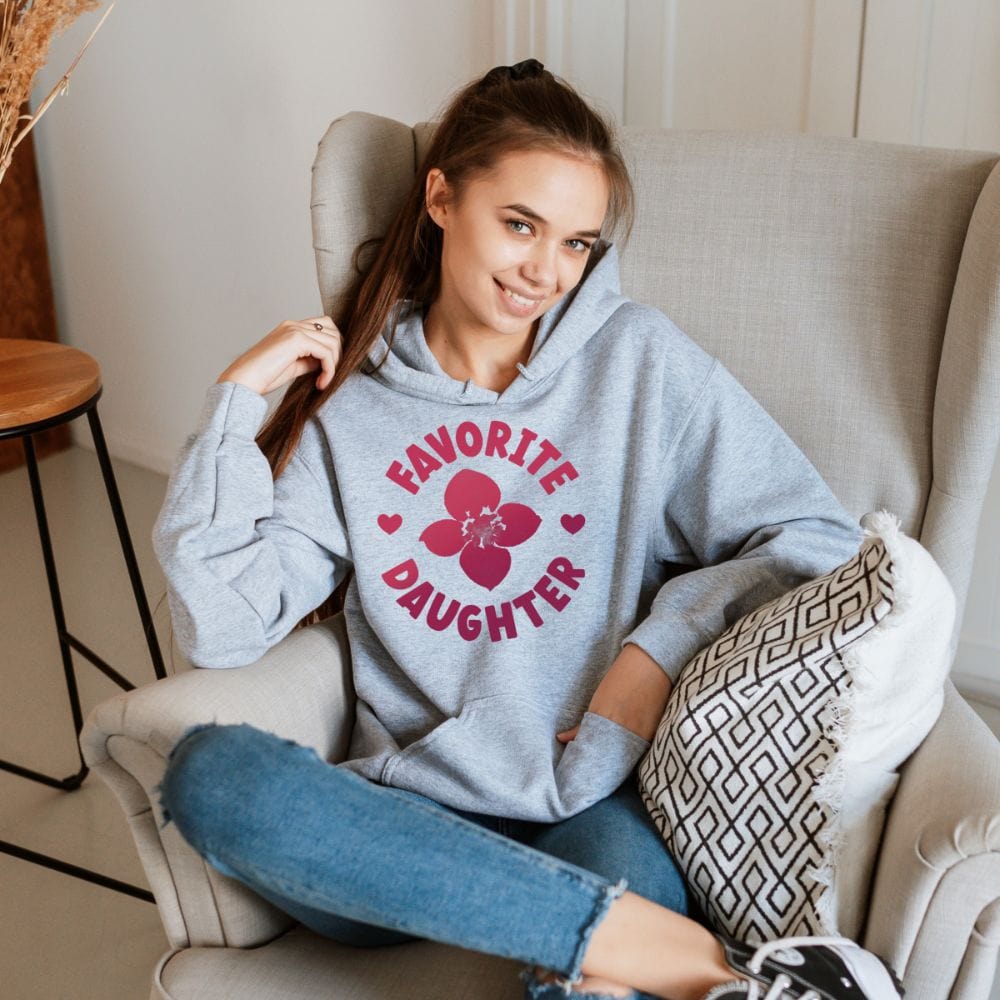 This empowered favorite daughter hoodie is a perfect gift idea. The best father's and mother's gift for your girl on birthday and Christmas. Also, a funny and humorous hoodie for the only daughter in the family. Perfect to wear on a weekend trip.