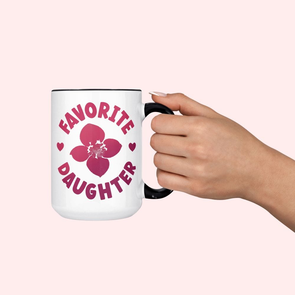 This uplifting favorite daughter mug is a perfect gift idea. The best father and mother's gift for your kid on birthday and Christmas. Also, a funny and humorous mug for the only daughter in the family. Perfect for hike and camping.