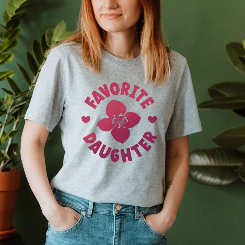 This empowered novelty t-shirt is a perfect gift idea of mom and dad for birthday and Christmas. A funny gift for the only daughter in the family. This floral cute top or shirt is best for a family reunion. It would be a great fit for a plus size.