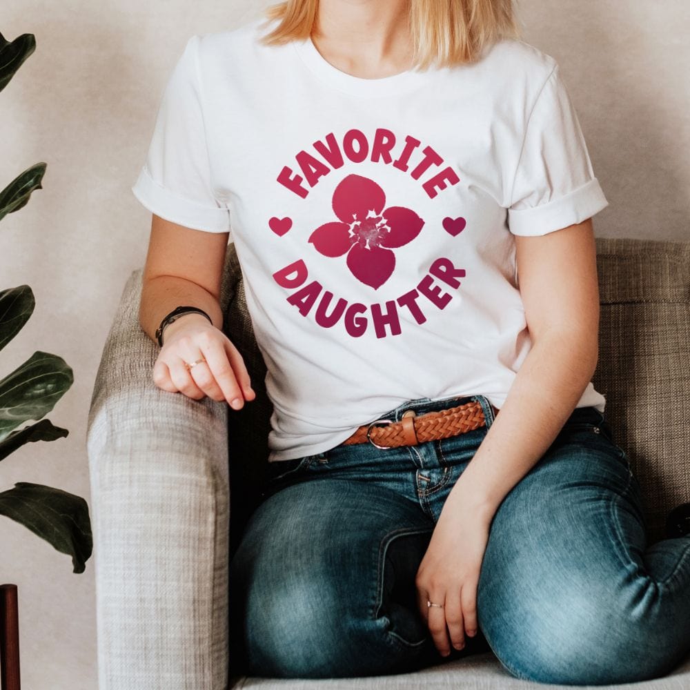 This empowered novelty t-shirt is a perfect gift idea of mom and dad for birthday and Christmas. A funny gift for the only daughter in the family. This floral cute top or shirt is best for a family reunion. It would be a great fit for a plus size.