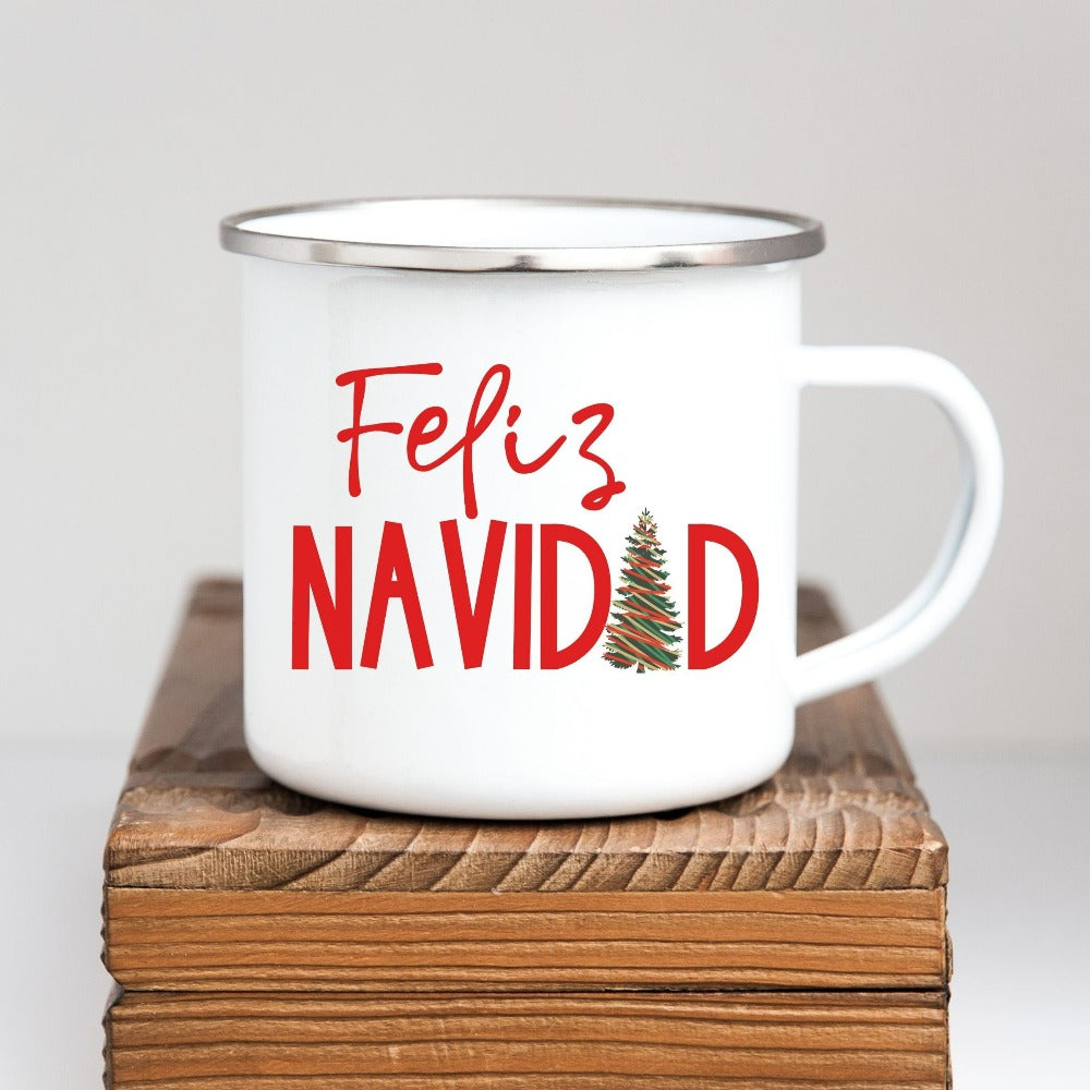 Feliz Navidad Christmas Gift, Merry Christmas Coffee Mug, Christmas Carol Holiday Presents, Cute Stocking Stuffer for Mexican Friend, Xmas Mug