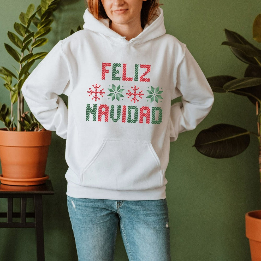 Feliz Navidad Christmas Sweatshirt, Christmas Family Matching Shirt, Spanish Merry Christmas Sweater, Christmas Tee, Christmas Top for Women