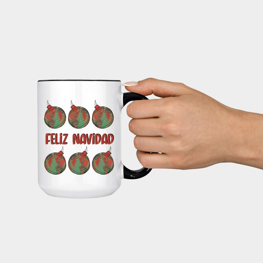 Feliz Navidad Coffee Mug, Merry Christmas Gifts, Spanish Gifts for Mexican Friend, Xmas Stocking Stuffer for Co-Worker, Secret Santa, Christmas Mug