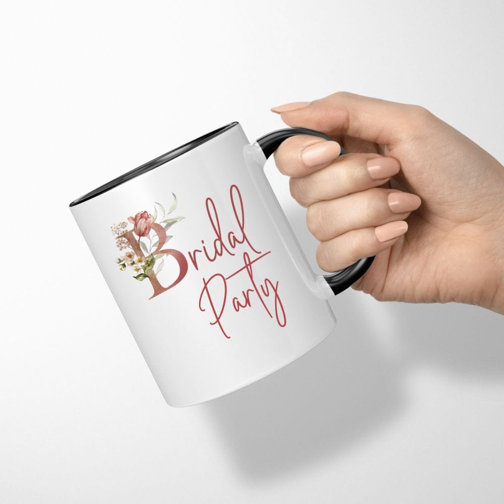 bride and groom coffee cups Bridal Party Floral Mug – Jonomea