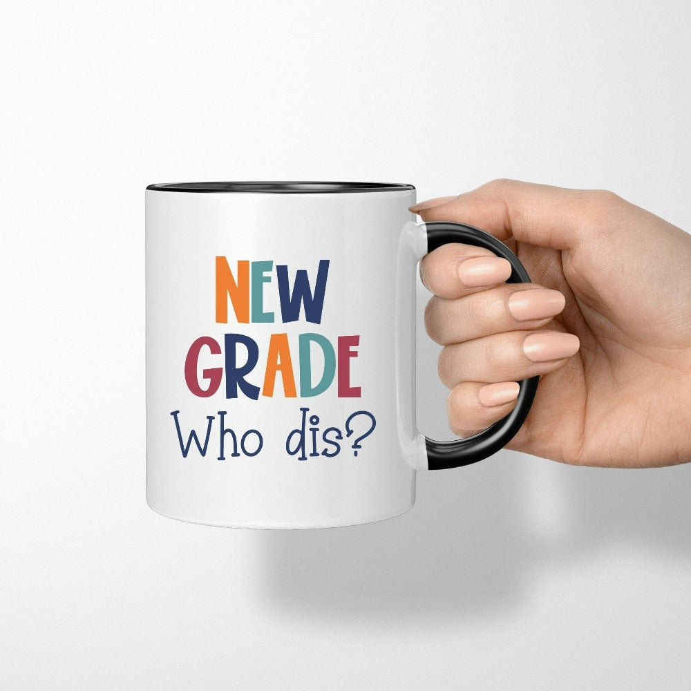Grab this funny new grade, back to school drinking mug gift idea for your crew. For first day of school, school field trips, 100 days of school, graduation or a new grade. Perfect beverage cup for everyday use in or out of classroom.