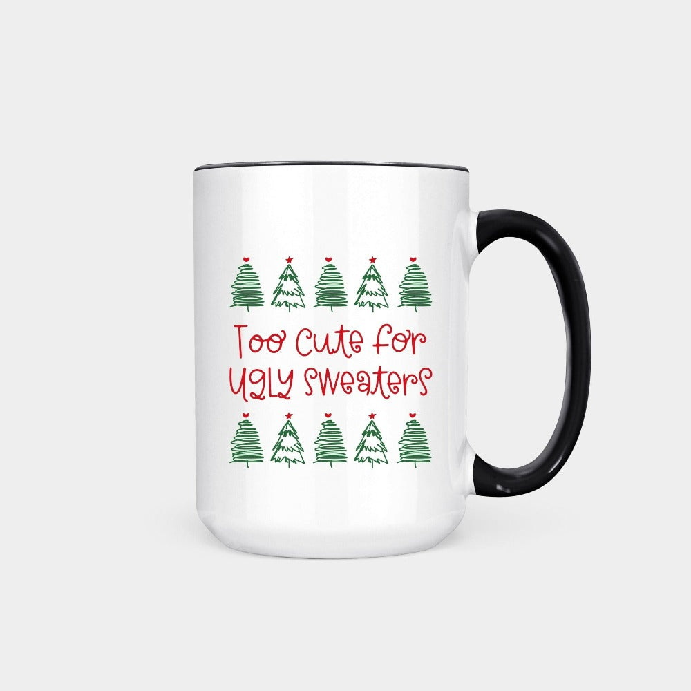 Funny Christmas Gift Mug, Cute Winter Holiday Cup, Family Vacation Christmas Mug, Xmas Present for Mom, Office Christmas Party Cup 
