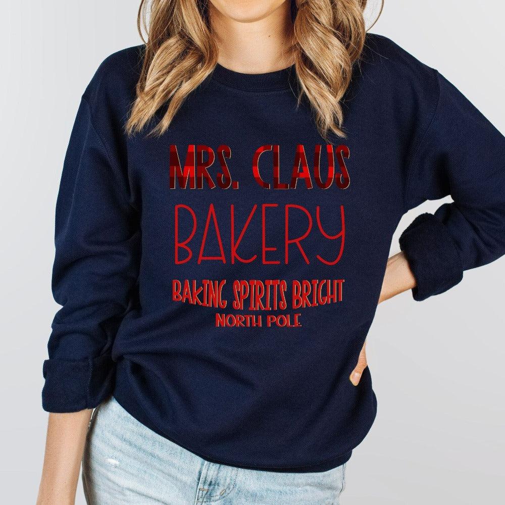 Funny Christmas Sweatshirt, Merry Christmas Sweatshirt for Women, Matching Family Pajamas Top, Holiday Sweatshirt for Ladies Cozy