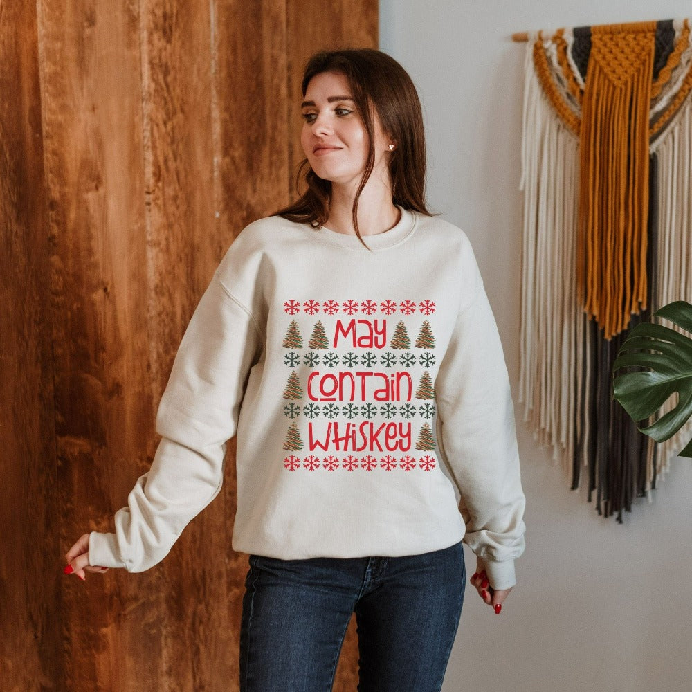 Funny Holiday Sweatshirt, Drinking Shirt for Christmas, Cute Christmas Gift for Dad, Merry Christmas Sweater, Festive Season Outfit, Christmas Sweater