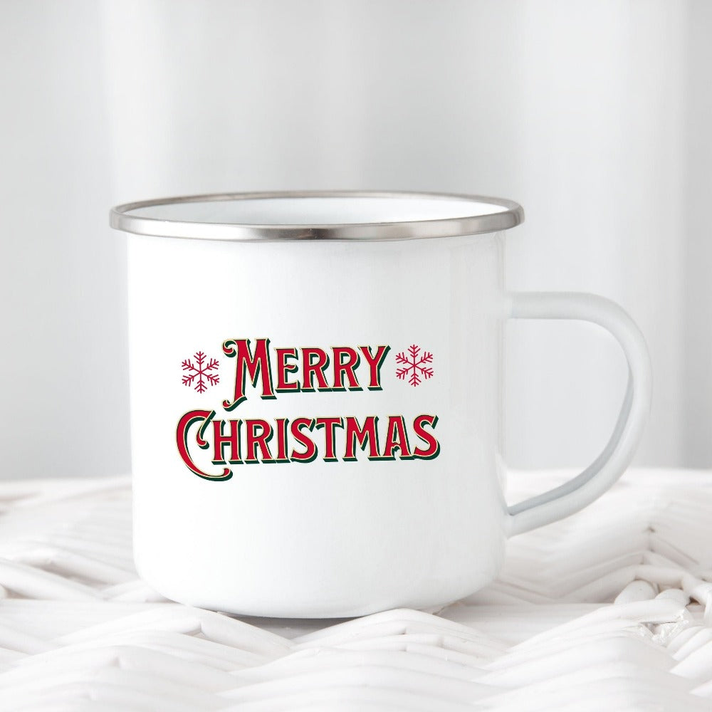 Christmas Mug, Gift for Christmas, Snowflake Merry Christmas Coffee Mug, Lovely Christmas Souvenir Gift for Family Reunion, Xmas Movie Watching Mug
