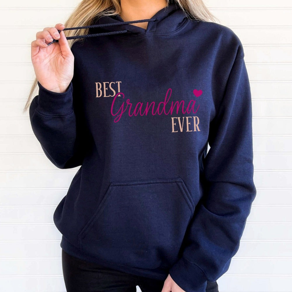 Best grandma ever sweatshirt is a great gift idea for grandma' on her birthday, Mother's Day, Christmas holiday, Thanksgiving and more! Whichever way you refer to your favorite granny - Memaw, nanny, Nonna, Abuela, Glamma, Lola, Gram, G-Madre, Oma, Yaya, Ouma, Mimi or Gigi - let her know how much you appreciate her with this thoughtful gift. For the soon to be Grandmothers, this is a cute baby announcement or pregnancy reveal souvenir for the mom, promoted to future grand mom.