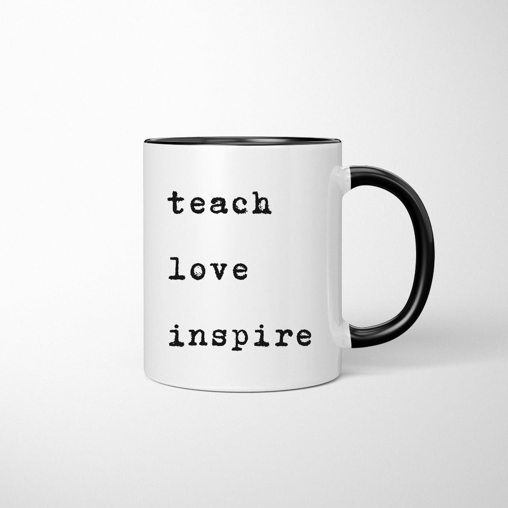 Inspirational coffee mug gift idea for teacher, trainer, instructor and homeschool mama. Show appreciation to your favorite grade teacher with this vibrant retro beverage cup. Perfect for elementary, middle or high school, back to school, last day of school, summer or spring break. Great for everyday use both in and out of the classroom.