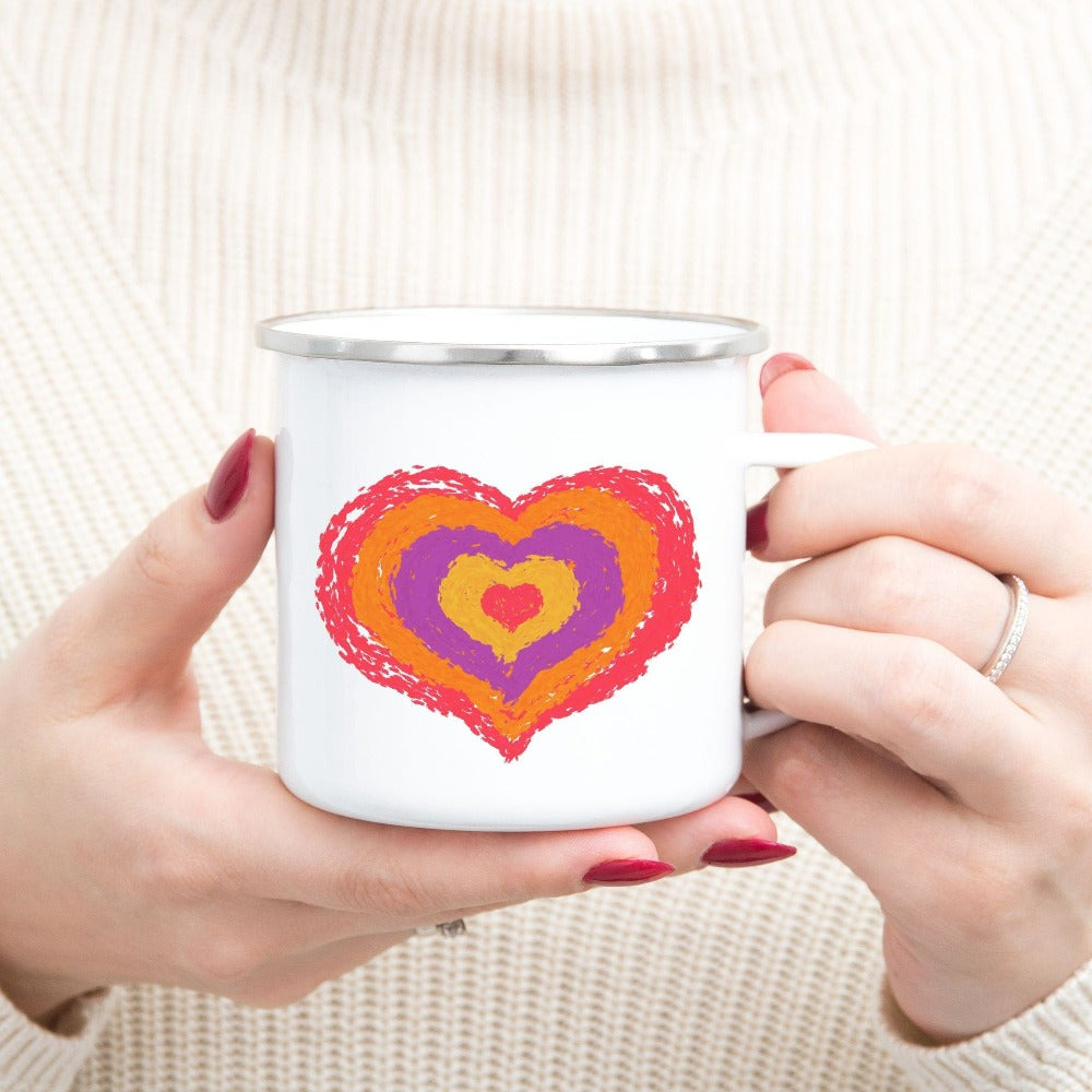 Valentines Day Mug. Valentines Day hearts coffee mug. Express love and show appreciation with this expressive graphic beverage cup. This cute and adorable gift idea is perfect for birthdays, Christmas holidays, family reunions for a girlfriend, wife, spouse, friend, family or co-worker. Also makes a great Mother's Day present.
