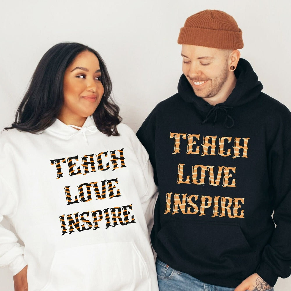 Inspirational sweatshirt gift idea for teacher, trainer, instructor and homeschool mama. Show appreciation to your favorite grade teacher with this vibrant trendy shirt. Perfect for elementary, middle or high school, back to school, last day of school, summer or spiring break. Great for everyday use both in and out of the classroom.