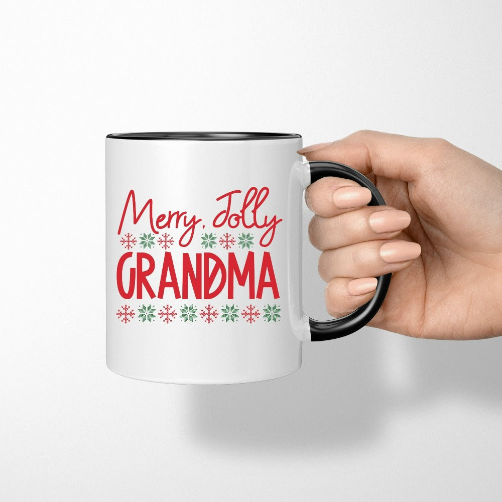Grandma Christmas Mug, Grandma Christmas Gift from Grandchildren, Winter Holiday Cups, Christmas Coffee Mug, Festive Xmas Party Cups for Oma Abuela