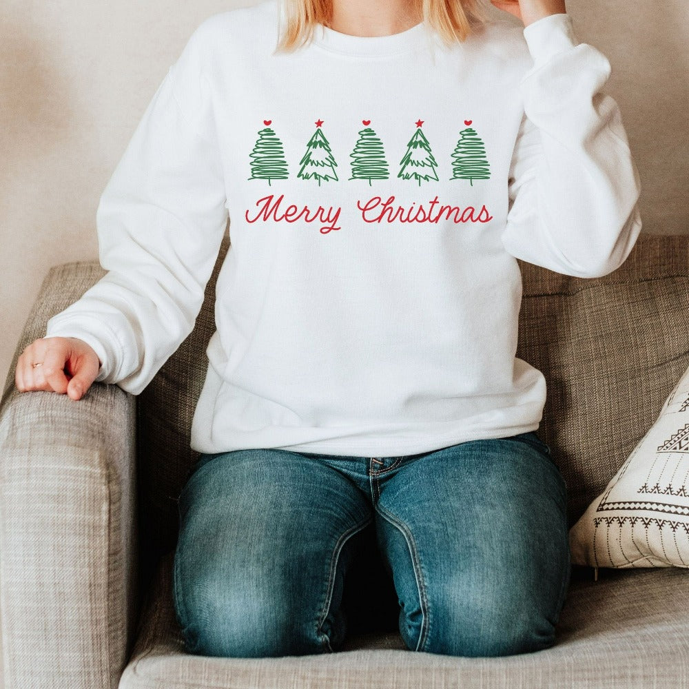 Happy Holidays Gift, Christmas Vibes Sweater for Ladies, Matching Christmas Party Shirt, Grandma Christmas Present, School Xmas Top, Family Winter Sweater, Festive Top