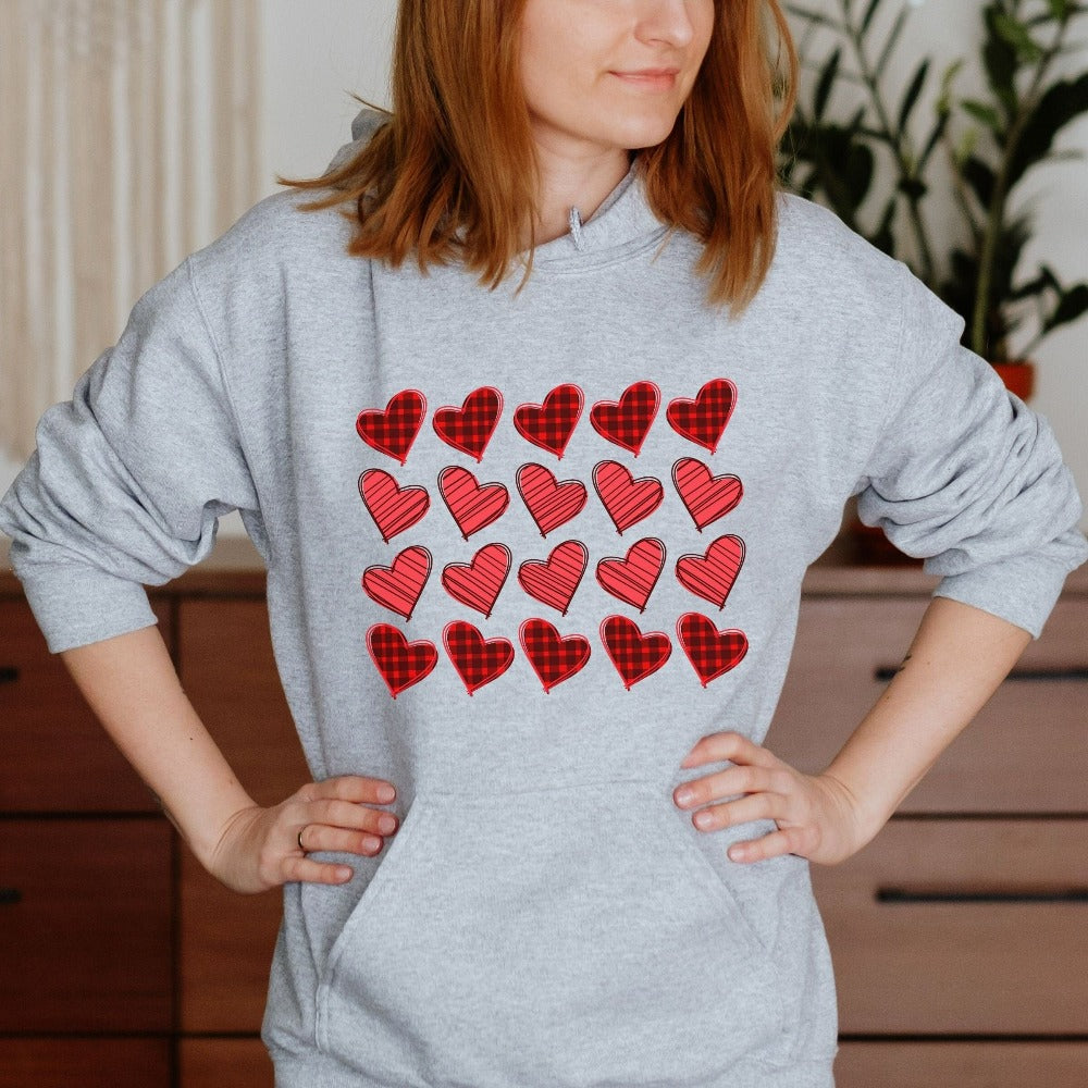 Happy Valentine's Day Sweatshirt, Valentine Hoodie, Unisex Crewneck Sweatshirt, Family Valentines Day Gift Ideas, VDay Shirt 