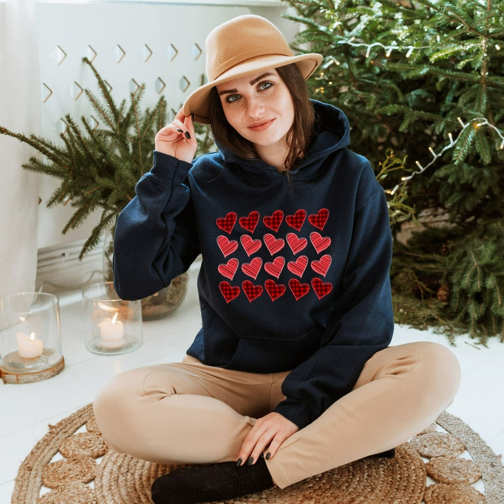 Happy Valentine's Day Sweatshirt, Valentine Hoodie, Unisex Crewneck Sweatshirt, Family Valentines Day Gift Ideas, VDay Shirt 