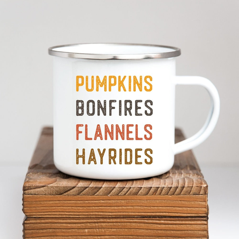 Pumpkin Spice Season Fall coffee mug. Ready for pumpkin harvests, bonfires, adorable gifts, hayrides, family thanksgiving reunions, vibrant autumn colors, Halloween and all things cozy? Grab this super adorable gift idea perfect for the holiday season's activities.