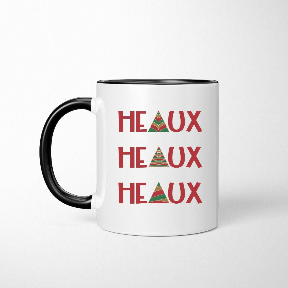 Heaux Christmas Mug, Funny Christmas Gifts, Ho Ho Ho, Heaux Heaux Heaux Hot Chocolate Mug, Christmas Gift Ideas, Cute Campfire Mug 