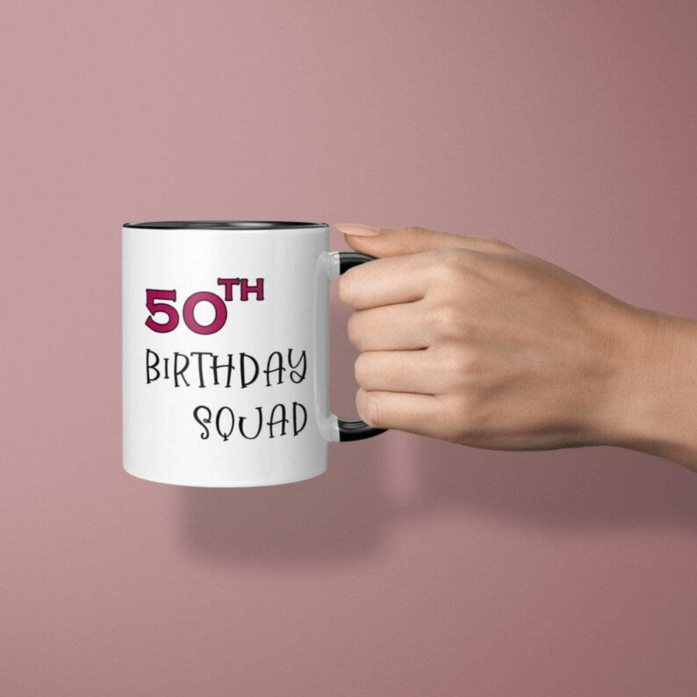 50th birthday squad gift. It's always fun to make great memories especially on a special day. Whether you are planning a party for yourself or loved one, grab this adorable matching coffee mug fit for the queen squad and get ready for celebrations with your crew.