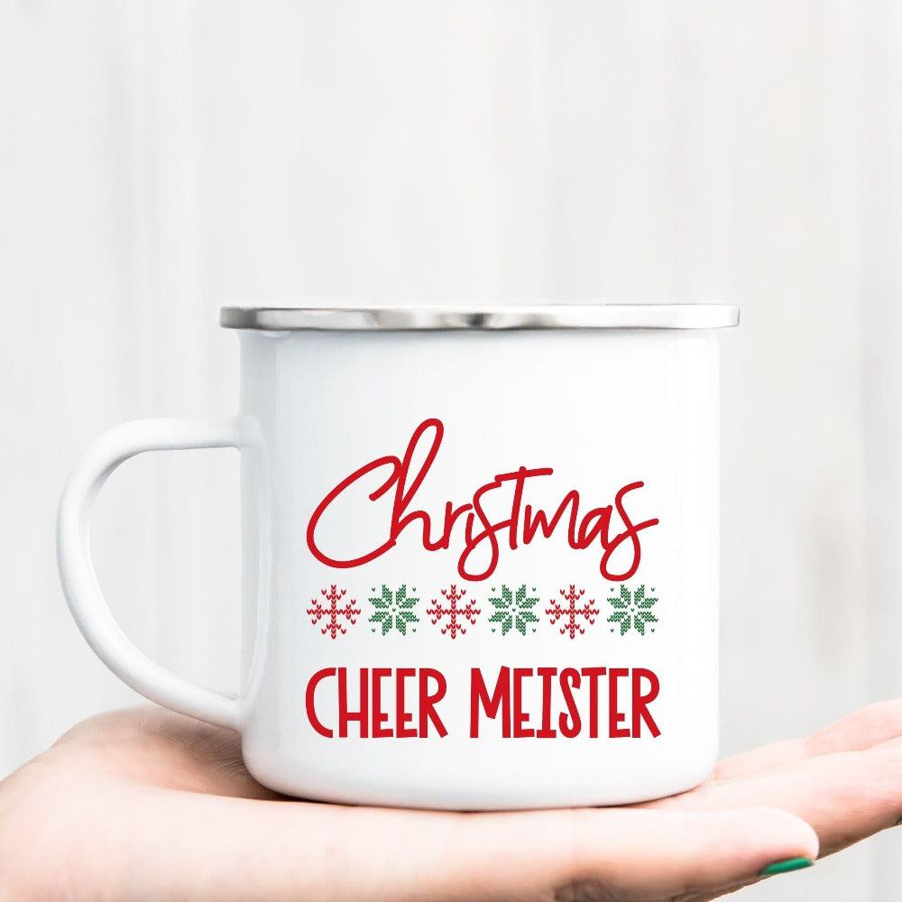 Holiday Coffee Mug, Cheer Meister Christmas Mug, Family Christmas Reunion Souvenir, Merry Christmas Present, Christmas Cheermeister Xmas Cup