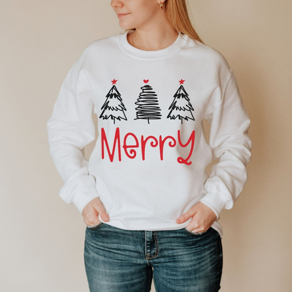 Holiday Sweatshirt for Ladies, Xmas Holiday Vacation Outfit, Christmas Vibes Sweater, Family Christmas Pajamas, Christmas Sweatshirt 