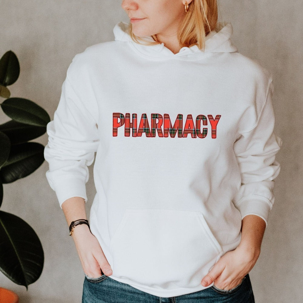 Holiday Sweatshirt for Pharmacist Staff, Pharmacy Tech Christmas Crewneck Sweatshirt, Pharmacy School Graduate Christmas Gift, Christmas Sweater