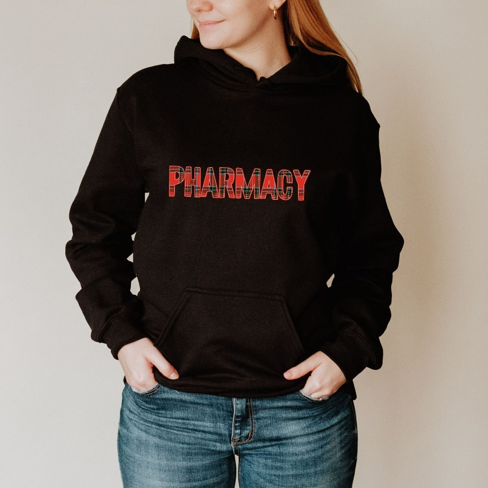 Holiday Sweatshirt for Pharmacist Staff, Pharmacy Tech Christmas Crewneck Sweatshirt, Pharmacy School Graduate Christmas Gift, Christmas Sweater