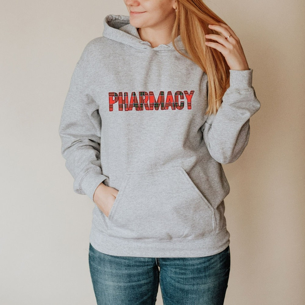 Holiday Sweatshirt for Pharmacist Staff, Pharmacy Tech Christmas Crewneck Sweatshirt, Pharmacy School Graduate Christmas Gift, Christmas Sweater