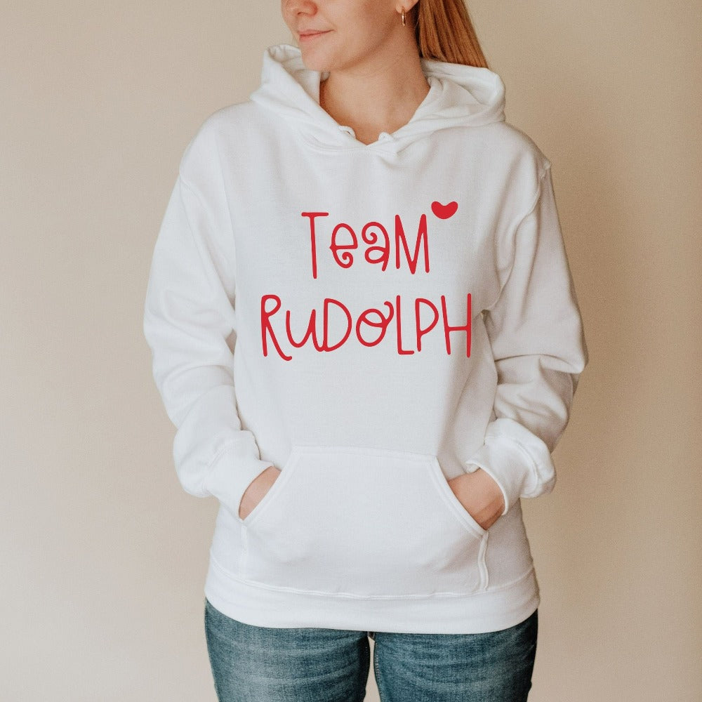 Holiday Sweatshirt, Rudolph Christmas Sweater, Family Christmas Shirt, Merry Christmas Hoodie, Funny Christmas Gift Mom Sister