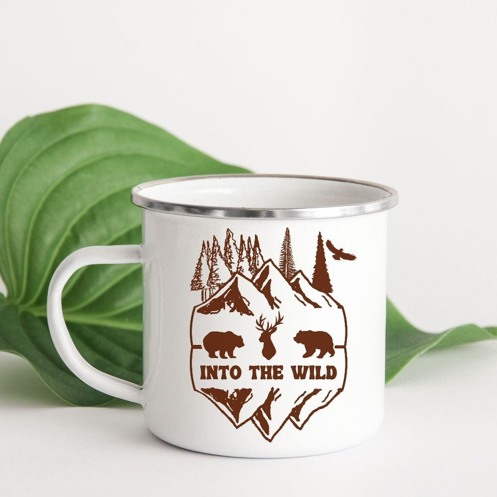 Thinking about a wild adventure? Get in the right mood with this rustic coffee cup for the serious camper, hiker or true explorer. If you are an outdoorsy nature lover or know someone that is, then this is for you! Great for family expeditions, hikes, off the grid living or just for watching birds on TV.