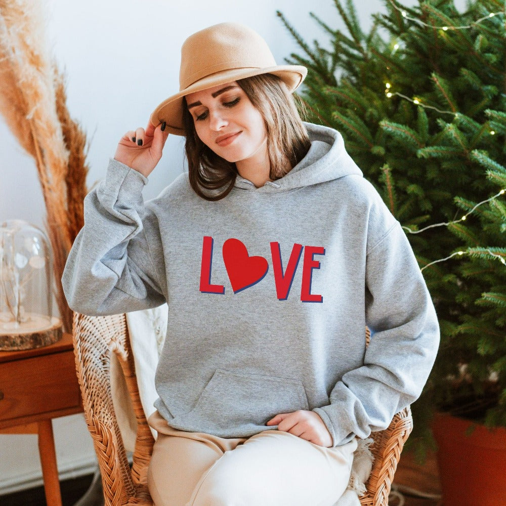 Love Sweatshirt for Valentines Day, Valentine Hoodie for Mom Daughter, Couple Valentines Matching Outfit, Valentine's Day Gift 