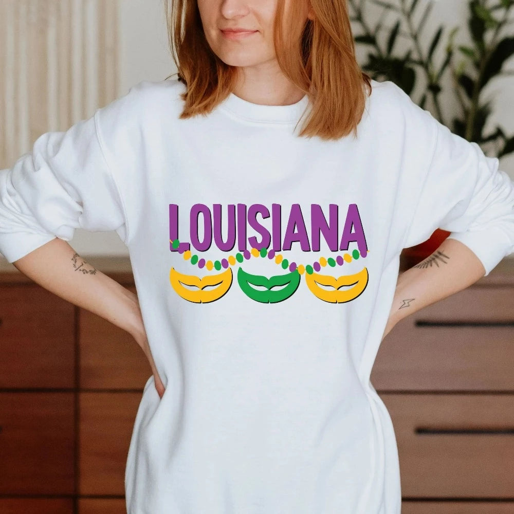 Louisiana Mask Beads Sweatshirt – Jonomea
