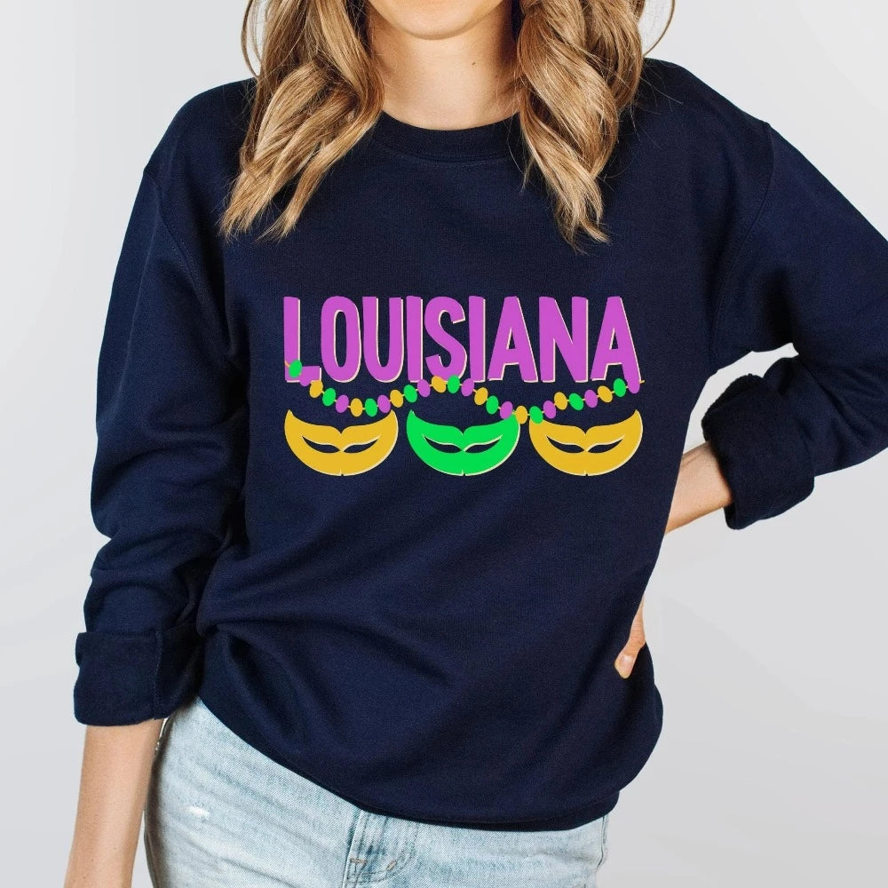 Louisiana Mask Beads Sweatshirt – Jonomea