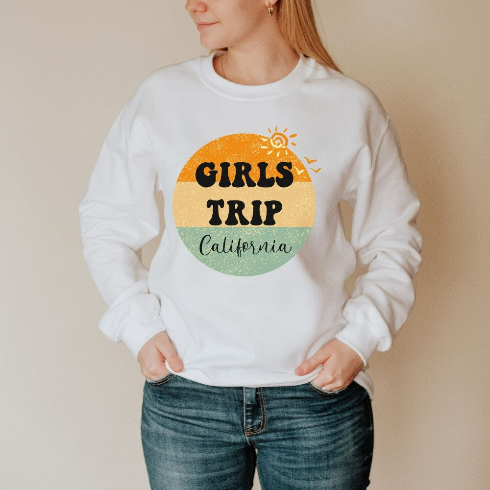 Girls Trip Shirts, Sisters Vacation, Best Friends Gifts, Matching Group Vacation Tees, Mother Daughter Trip, BFF Vacay, Besties Weekend White / Hoodie