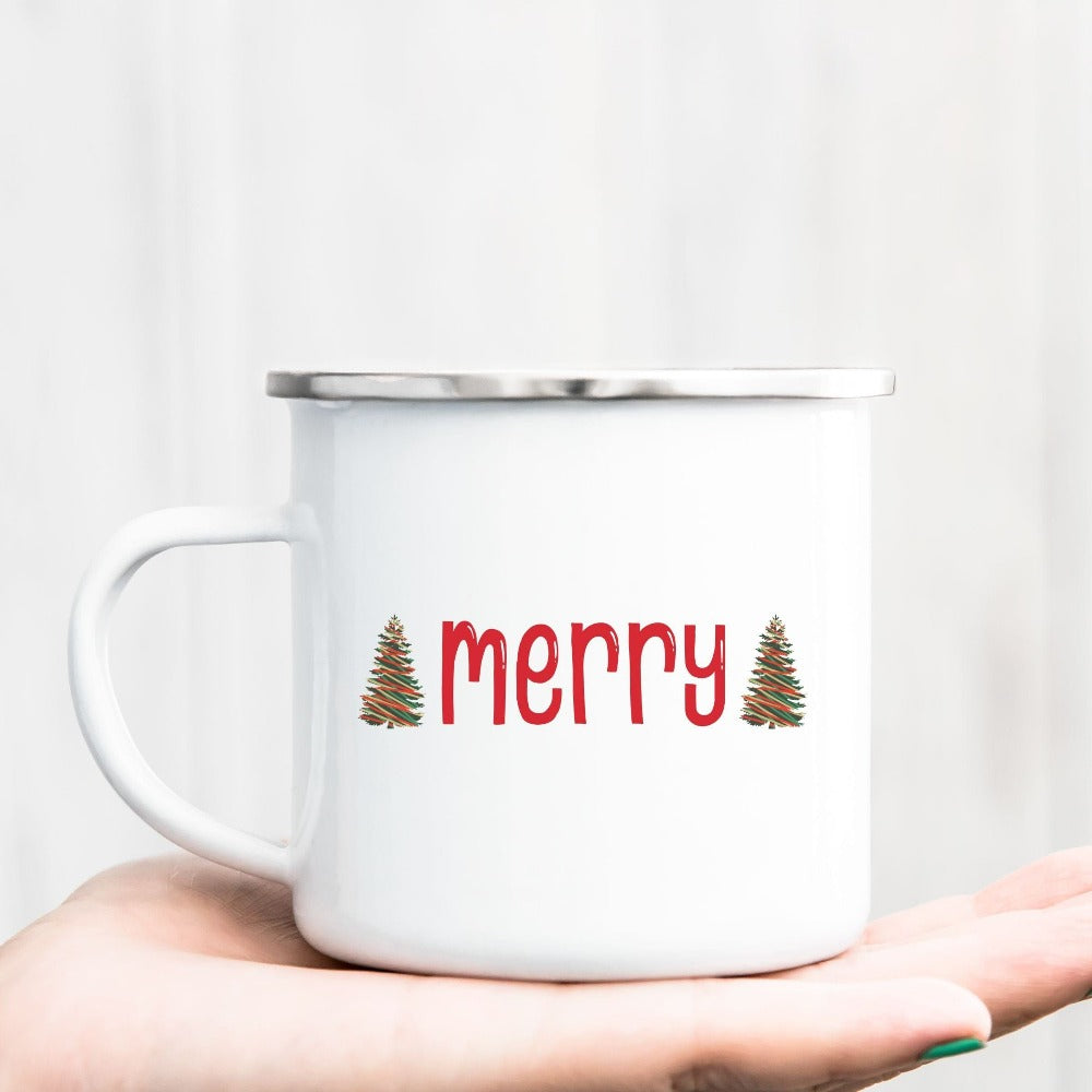 Merry Christmas Coffee Mug, Cute Hot Chocolate Cup Mom, Cute Xmas Holiday Gift Idea for Family, Office Santa Ho Ho Gift for Teacher, Xmas Mug