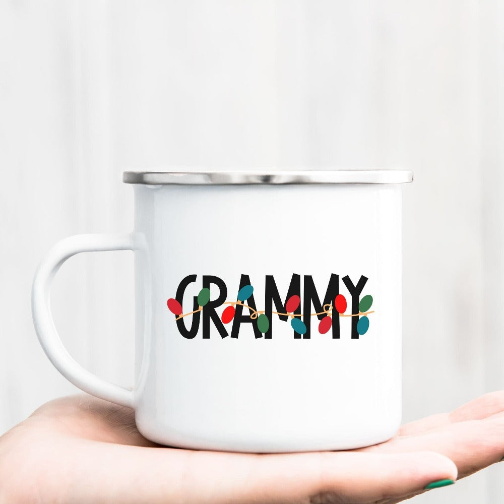 Merry Christmas Coffee Mug for Grammy, Christmas Holiday Family Gift Idea, Hot Chocolate Mug, Holiday Stocking Stuffer, Funny Santa Xmas Mug